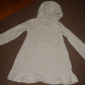Target Terry Cloth White Hooded Coverup